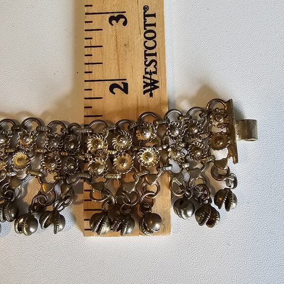 Vintage Tribal Belly Dance Anklet Ethnic Jewelry Chain Link with Bells - Picture 5 of 7